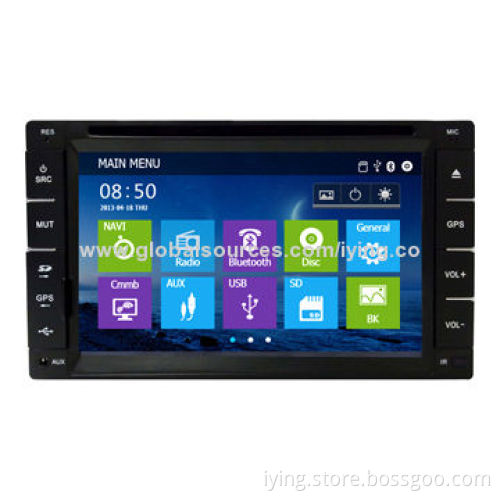 2DIN Universal Car DVD Player GPS Navigation System, 6.2-inch with Windows 8 User Interface